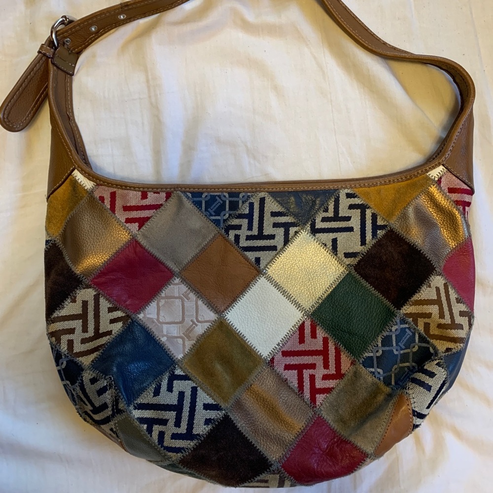 Tignanello Multicolor Patchwork Style Handbag - image 1